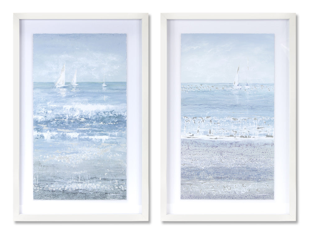 Ocean Print (Set of 2) 15" x 22.75"H Plastic/Paper