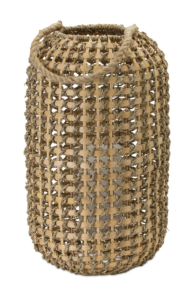 Candle Holder 17"H Wicker/Metal