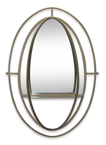 Mirror Shelf 27" x 38"H Iron/Mirror