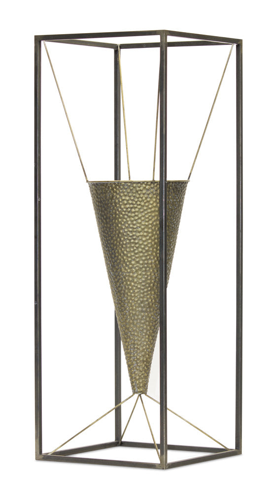 Cone Vase Planter 10.5" x 29.5"H Iron