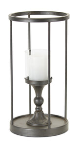 Candle Holder 9.25"D x 17.75"H Iron/Glass