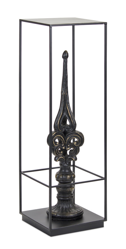 Finial Plant Stand 11.75" x 39.5"H Iron/Resin