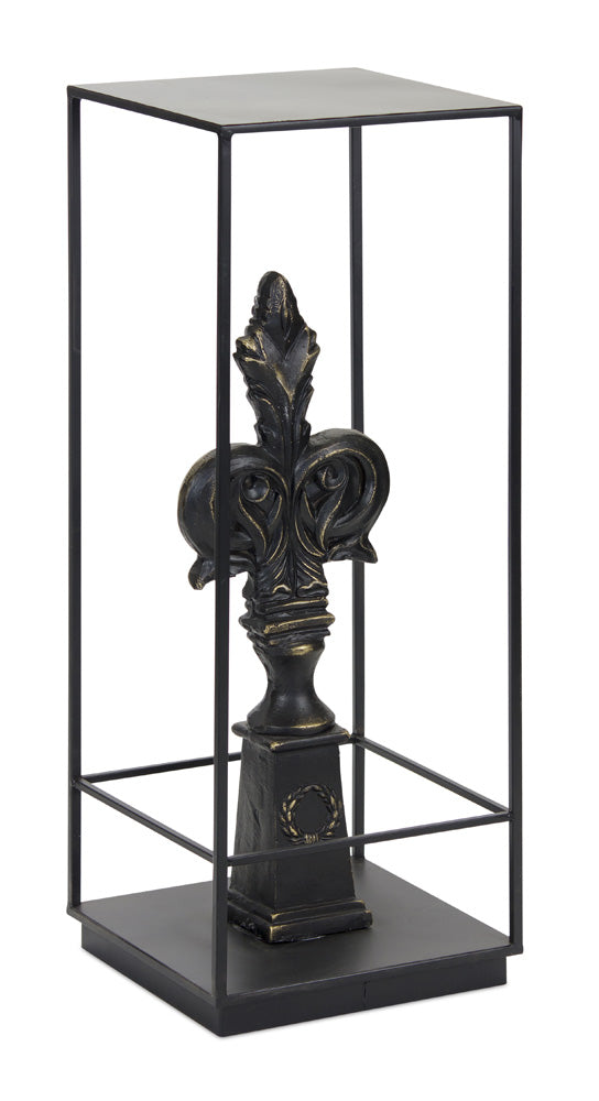 Finial Plant Stand 11.75" x 32.25"H Iron/Resin