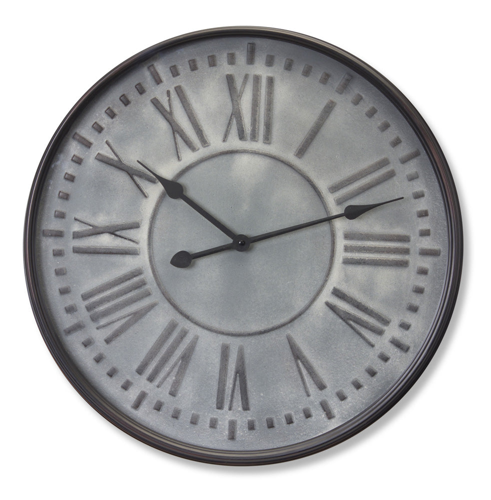 Clock 23.5"D Metal/MDF