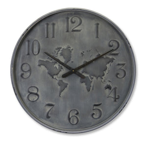 Clock 27.5"D Metal/Glass