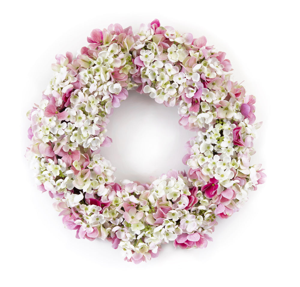 Hydrangea Wreath 16"D Polyester
