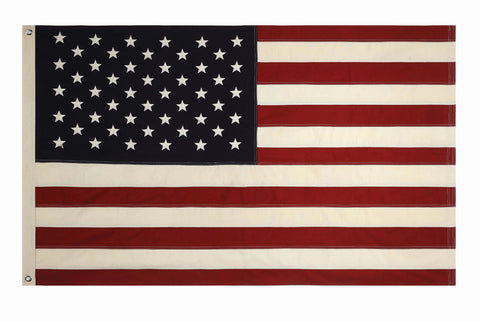60"L x 36"H Cotton Fabric Americana Flag w/ Grommets