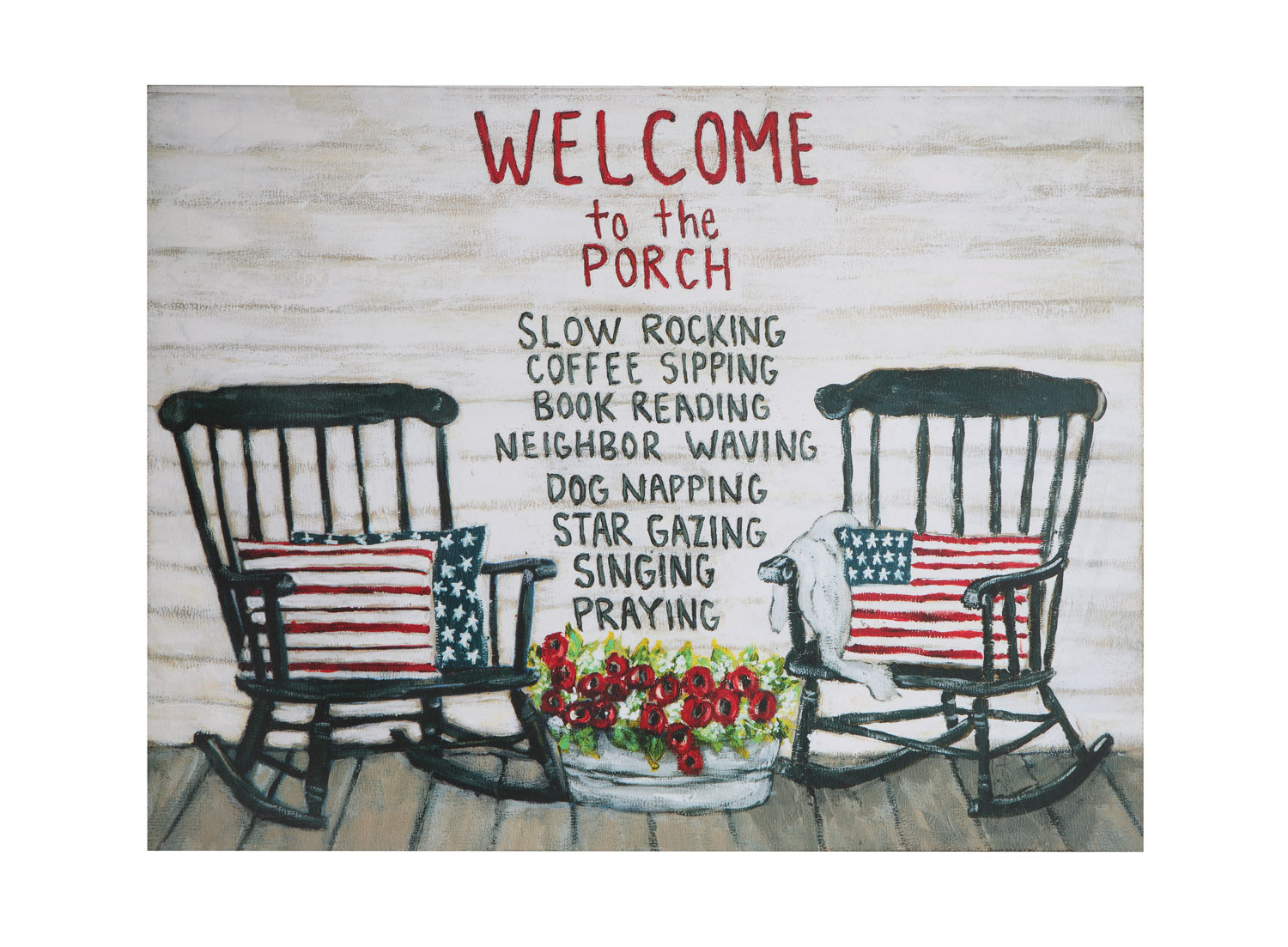 23-1/2"W x 18"H Metal Wall Décor "Welcome to the Porch…"©